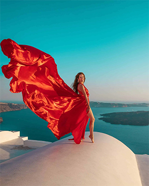 santorini flying dress