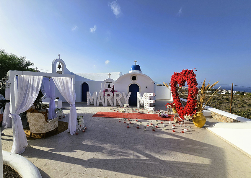 Santorini proposal all inclusive package